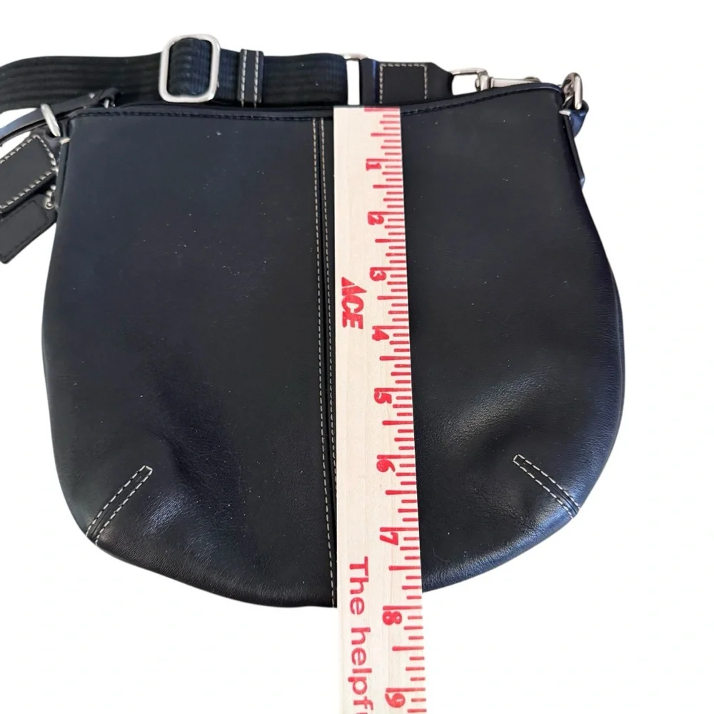 Vintage‎ Coach Black Leather Y2K SoHo  Crossbody Bag Purse Womens